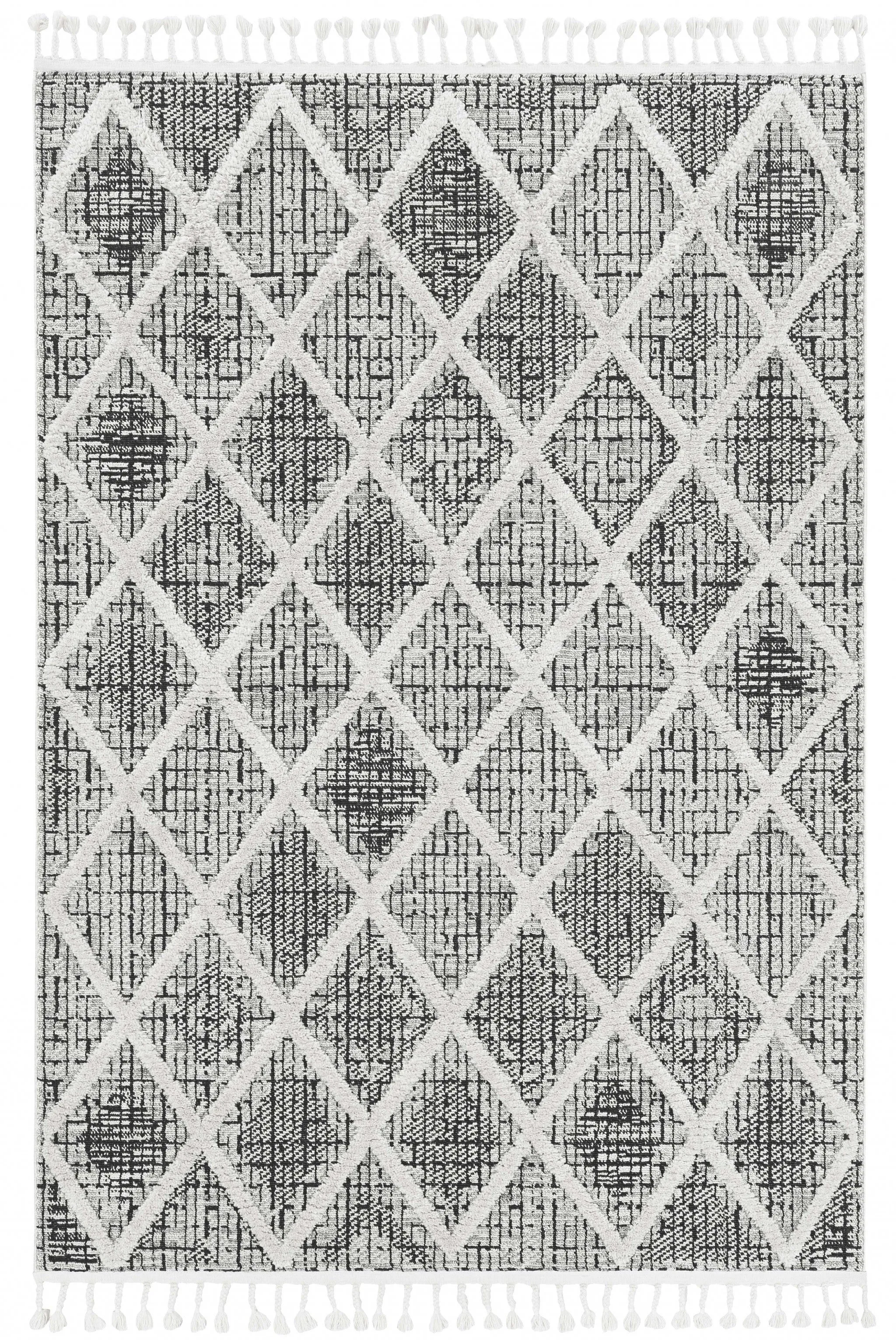 12' X 15' Charcoal Geometric Area Rug