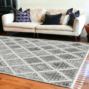 12' X 15' Charcoal Geometric Area Rug