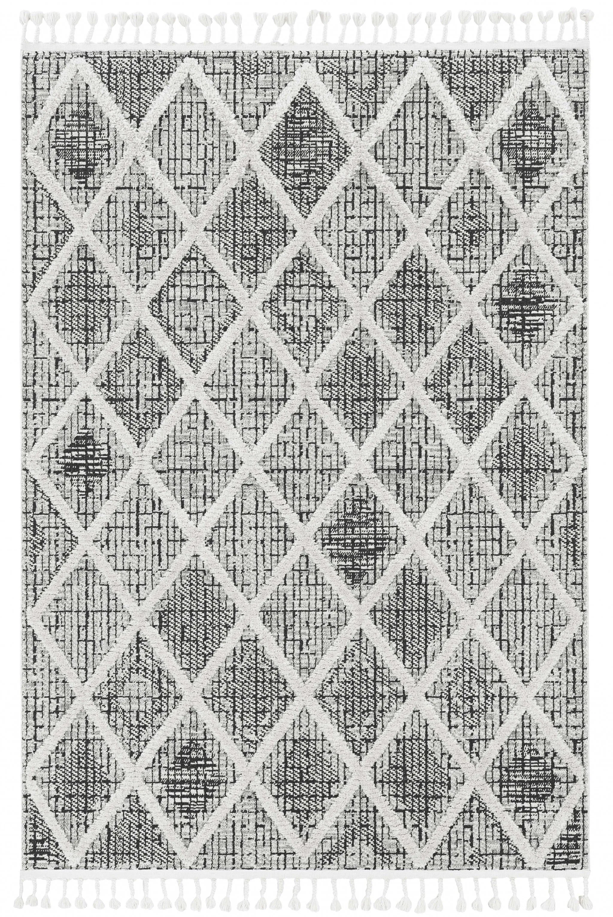 12' X 15' Charcoal Geometric Area Rug