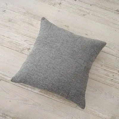 18"x18" Nea Striped Chenille Woven Square Throw Pillow Gray - freshmint