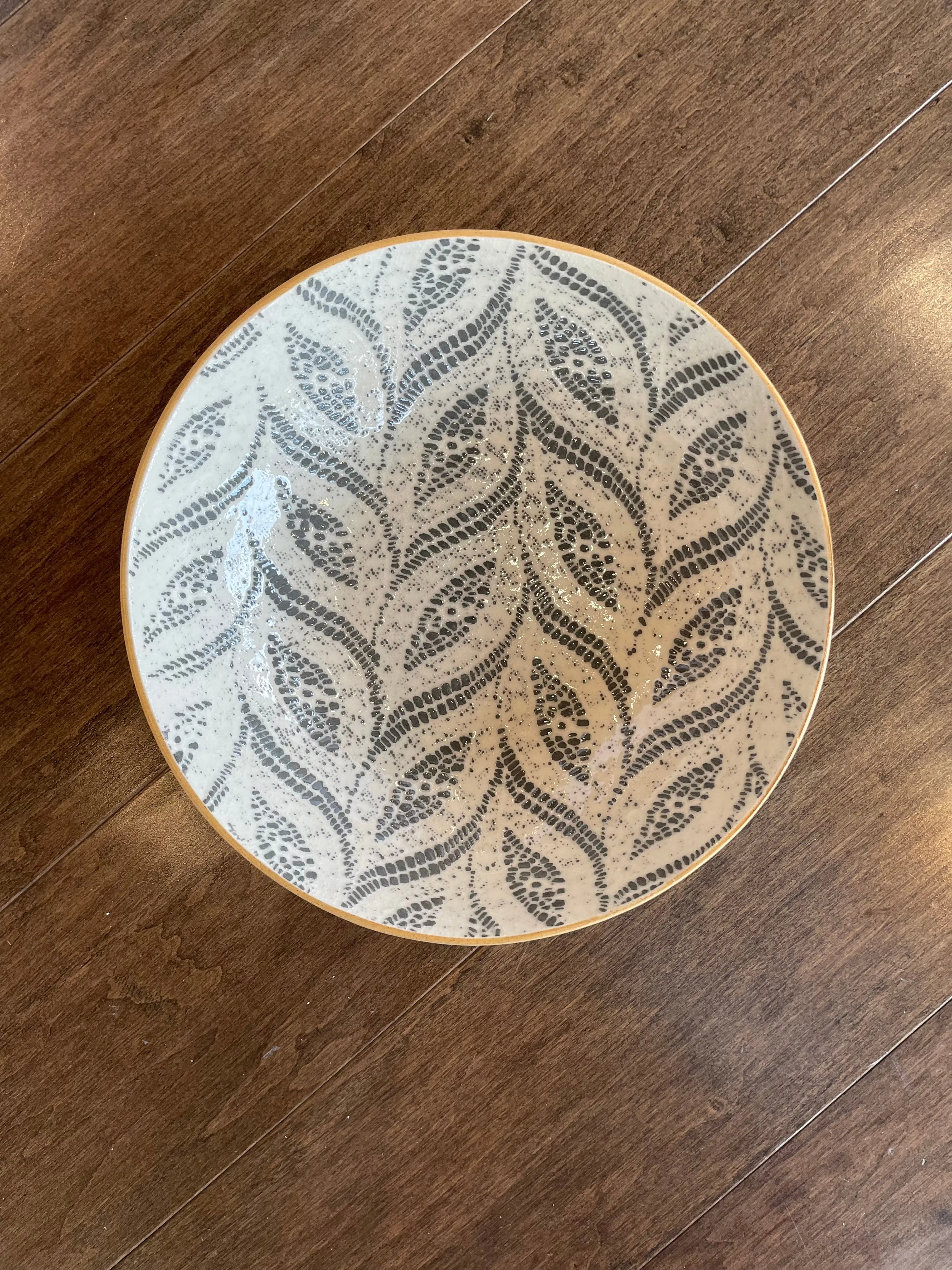 8" Bowl Paisley Charcoal