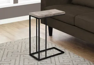 Accent Table - Taupe Reclaimed Wood-Look / Black Metal