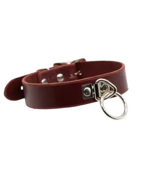 Anything But Basic O-Ring Collar in Burgundy