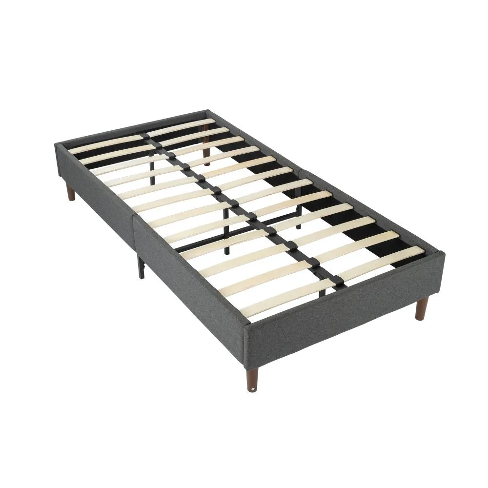 Bed Frame Mattress Foundation (Dark Grey) - Double