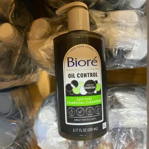 Biore Oil Control natural charcoal Deep Pore Charcoal Cleanser Great for Oily Skin 6.77 FL OZ (50 Pcs Lot)