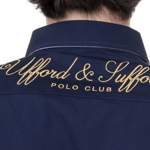 Blue L Ufford & Suffolk Polo Club Mens Shirt Long Sleeves US010 NAVY BLUE