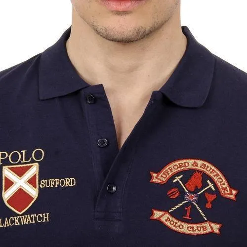 Blue S Ufford & Suffolk Polo Club Mens Polo Short Sleeves US007 NAVY BLUE