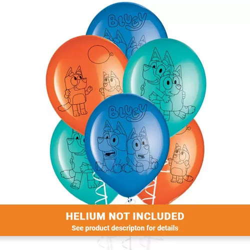 Bluey Flat Latex Balloons 12" | 6ct