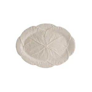 Bordallo Pinheiro Cabbage Oval Platter Beige 43cm