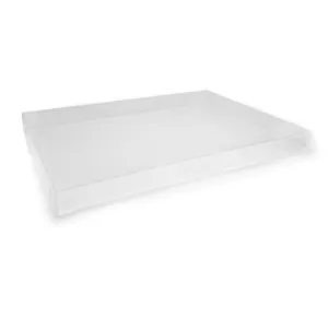 BULK 100pk Large Square Clear PET Lid 280x280x30mm (LIDS ONLY)