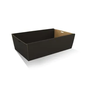 BULK 100pk Medium Black Grazing Box 430x290x80mm (NO LIDS)