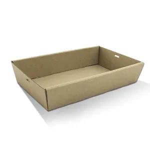 BULK 100pk Medium Brown Grazing Box 360x255x50mm (NO LIDS)