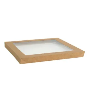 BULK 100pk Medium Brown Window Lid 382x275x30mm (LIDS ONLY)