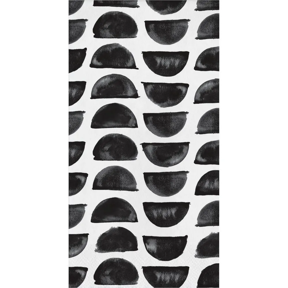 Bulk Black and White Mod Guest Towels (192 per Case)