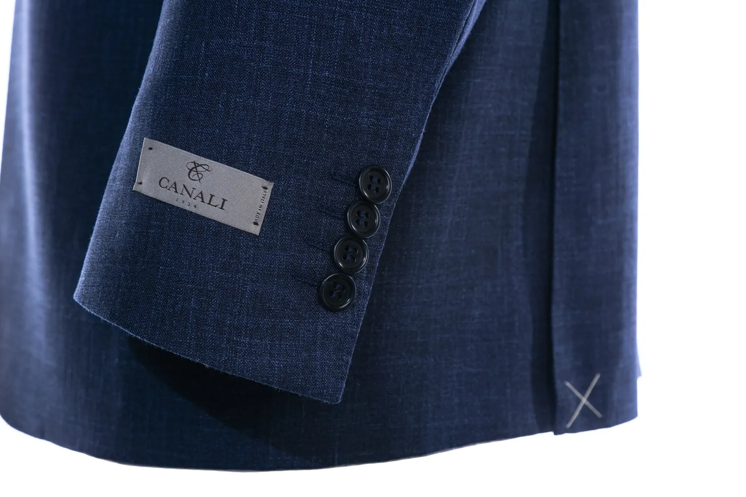 Canali Linen Mix Travel Suit in Midnight Blue