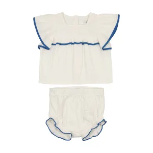 CCB White Ruffle Poplin Set