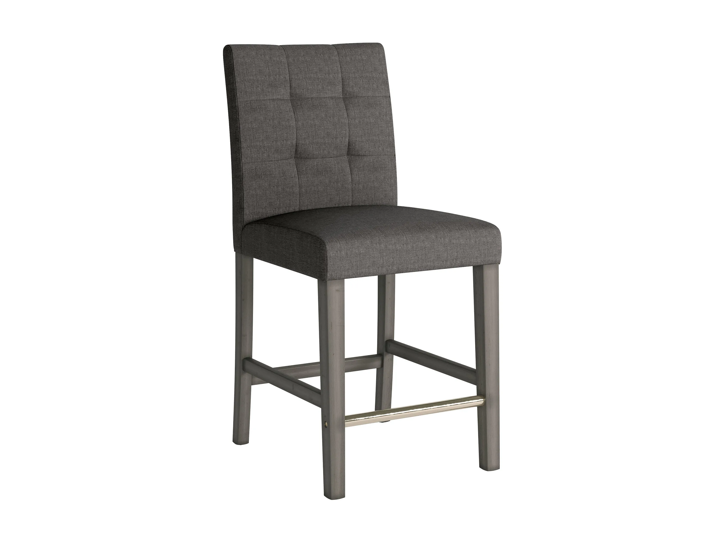 Charcoal Brown Fabric Counter Height Stool