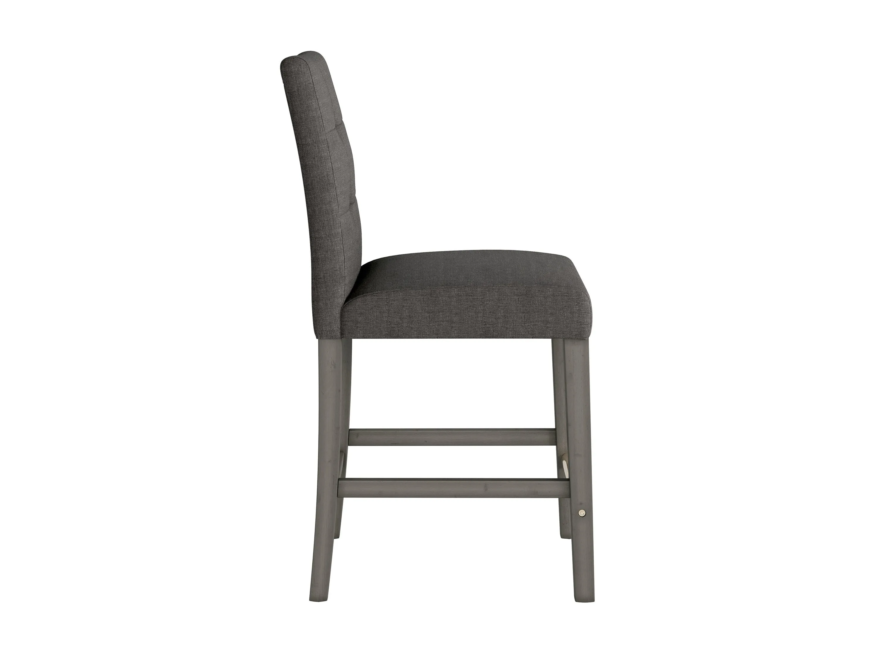 Charcoal Brown Fabric Counter Height Stool