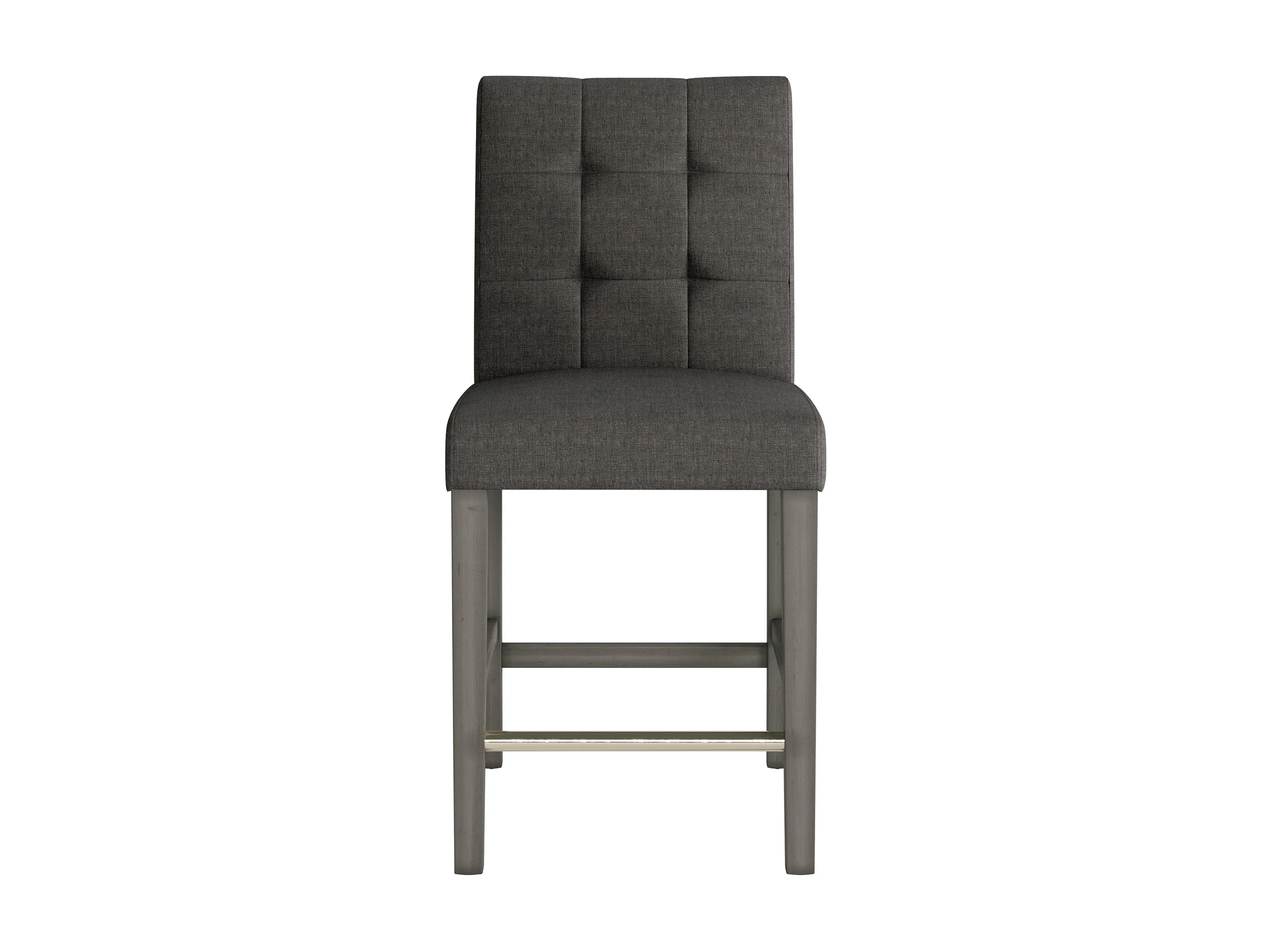 Charcoal Brown Fabric Counter Height Stool