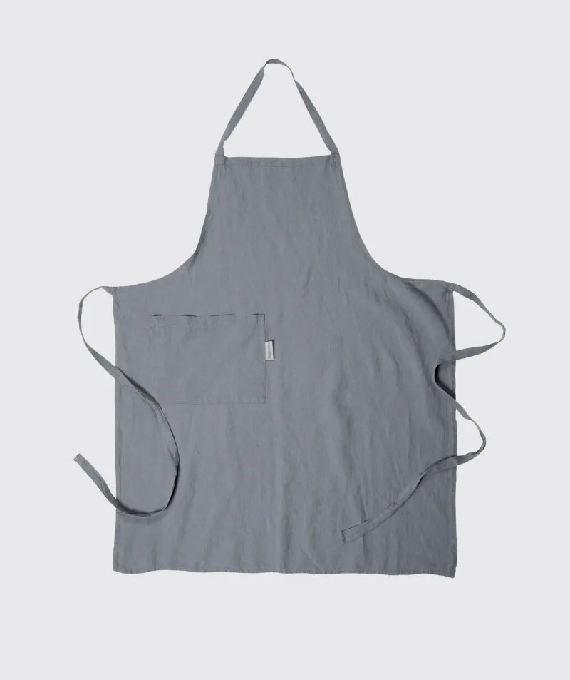 Charcoal Linen Apron