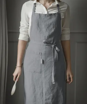 Charcoal Linen Apron