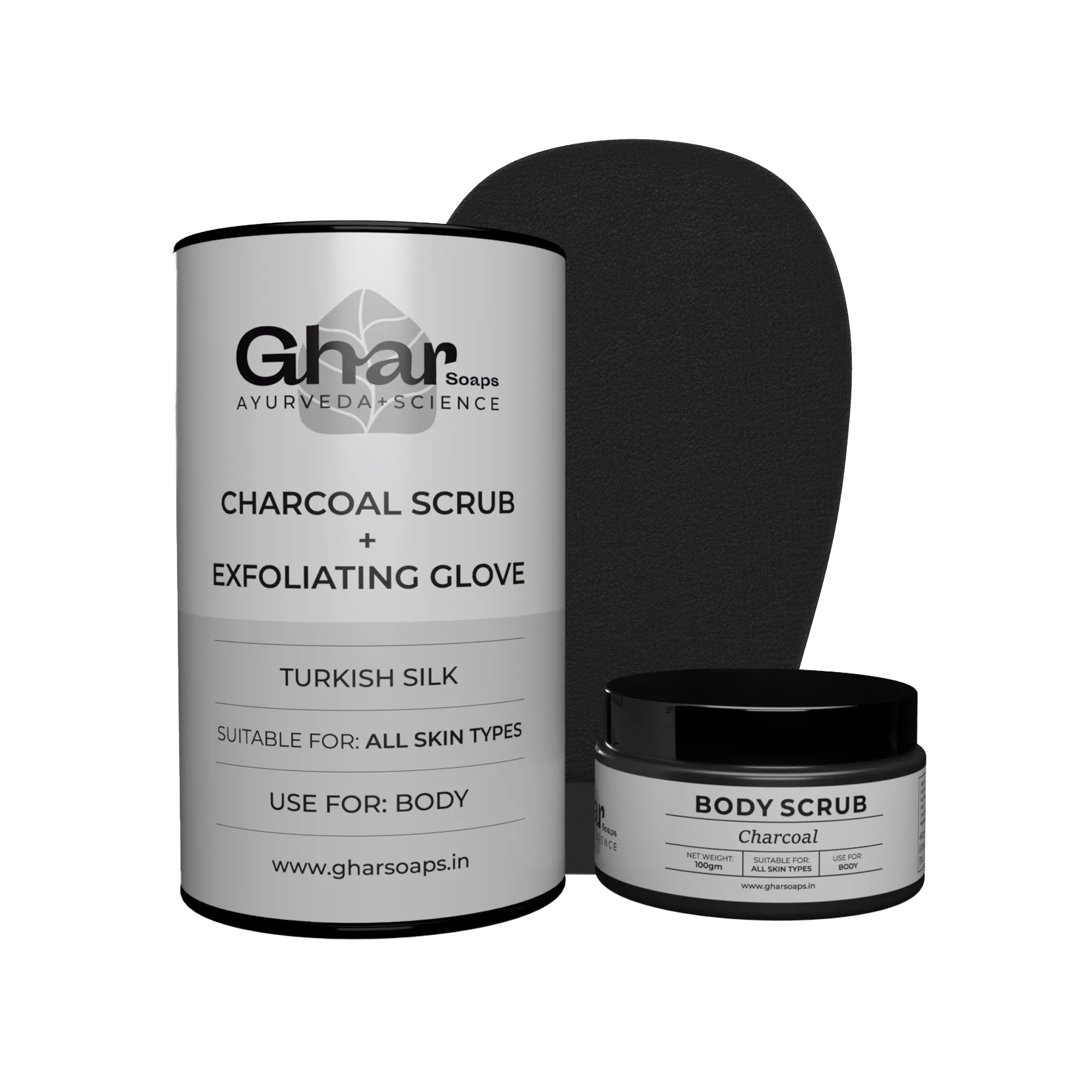 CHARCOAL NOURISHING EXFOLIATING KIT