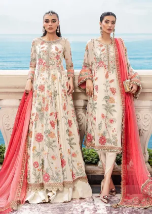 Chiffon Formals 2023 by Maria B | MPC-23-106 Cloud White Floral