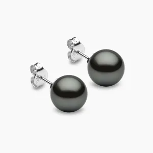 Classic 18K Gold Tahitian Pearl Stud Earrings