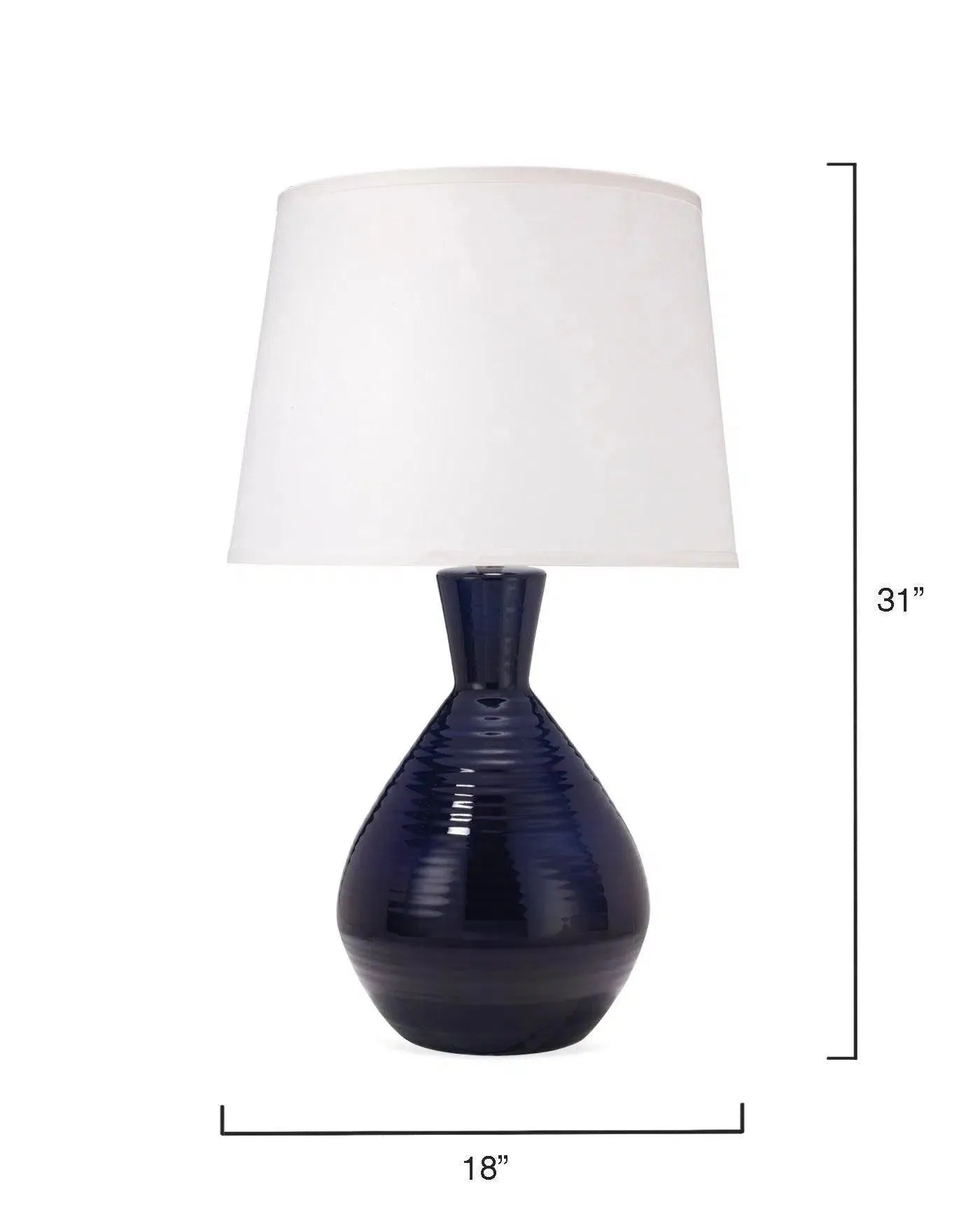 Coastal Style Blue Ceramic Ash Table Lamp