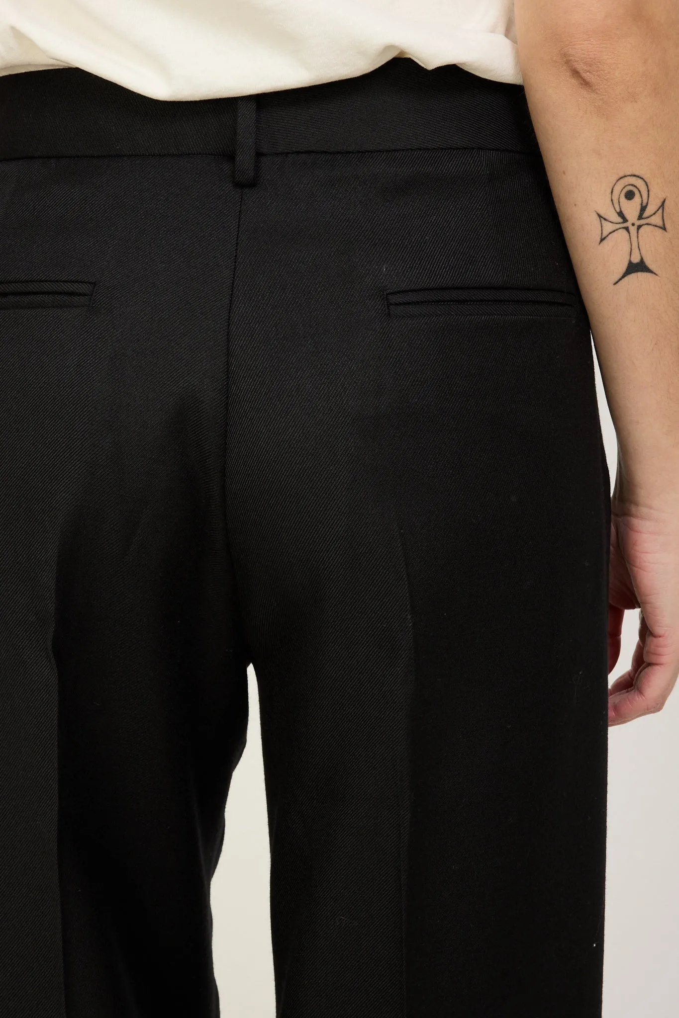 Coco Relaxed Wool Pant Black