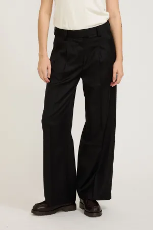 Coco Relaxed Wool Pant Black