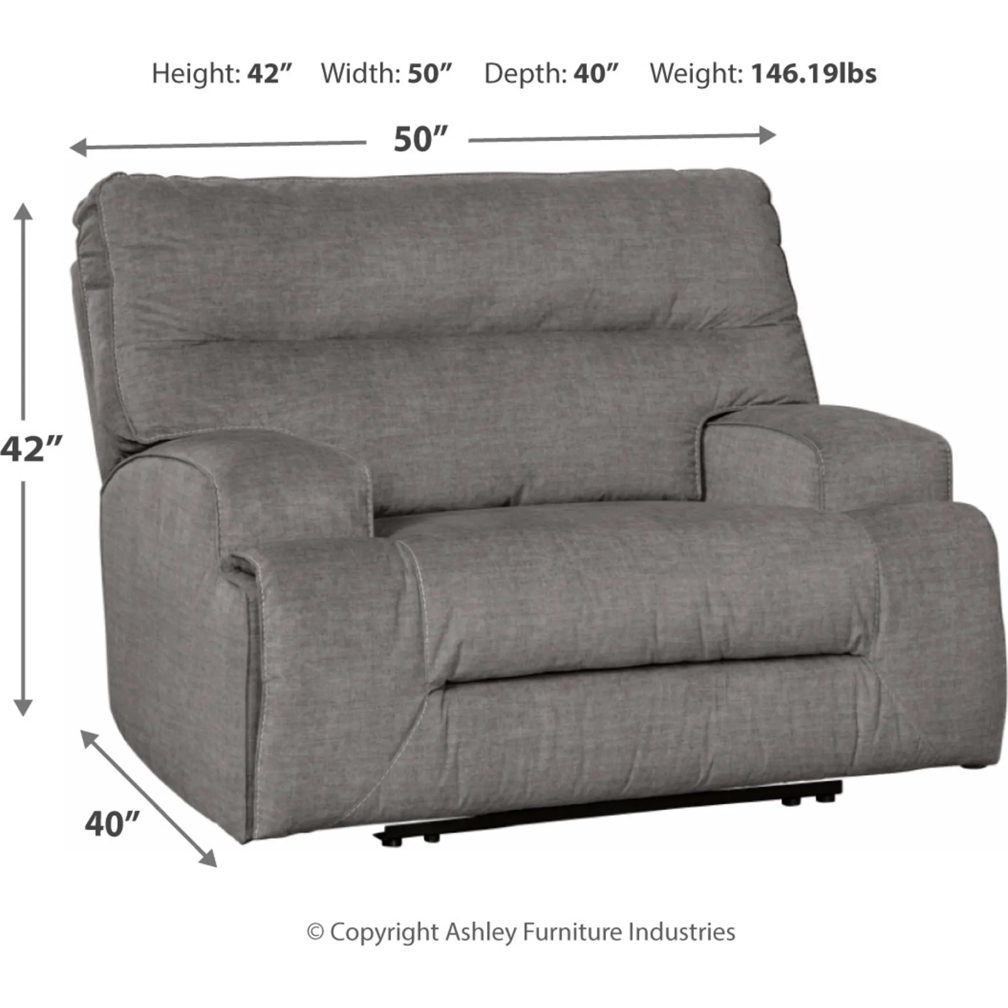 Coombs Wide Seat Recliner with Power