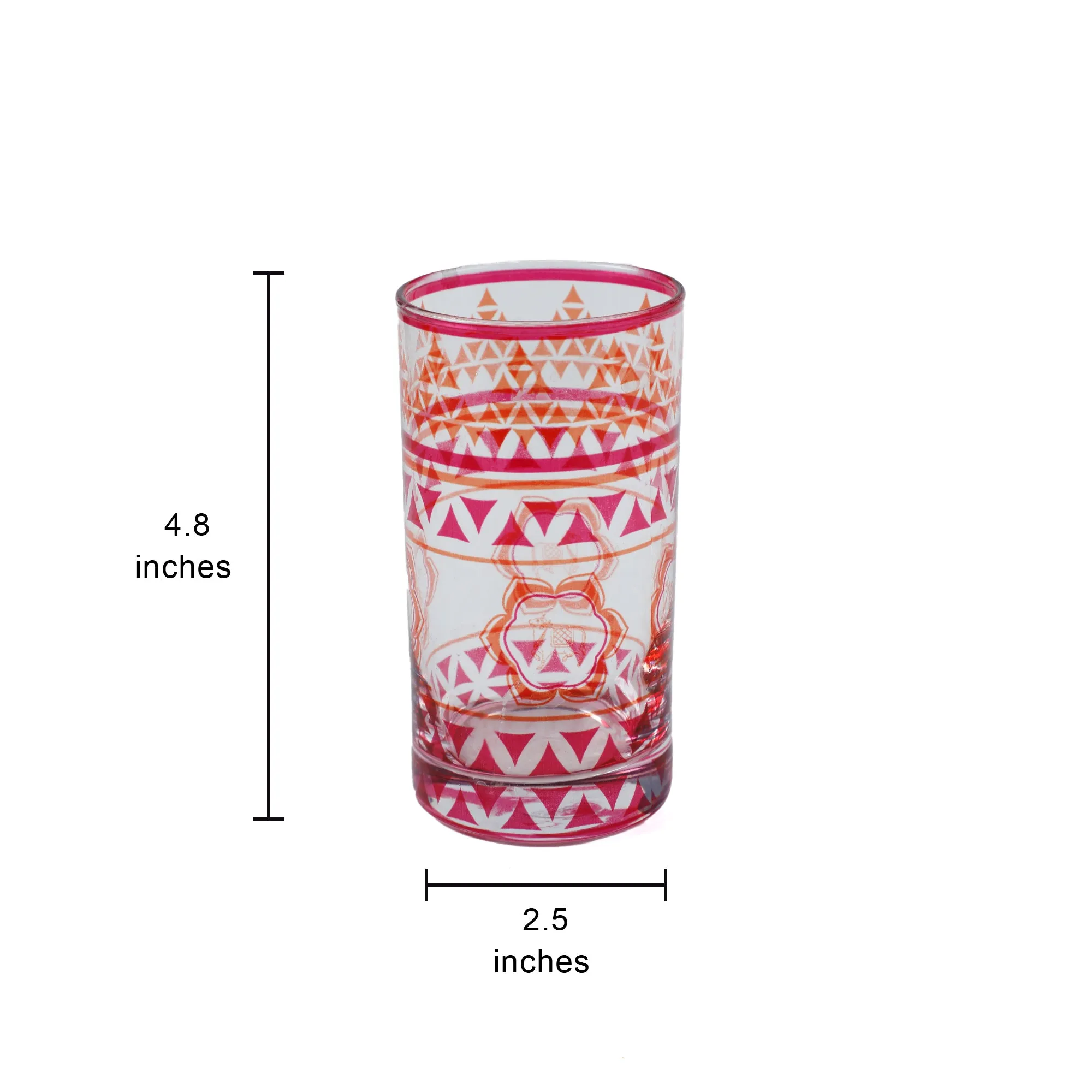 Cow Printed Small Glass Tumbler