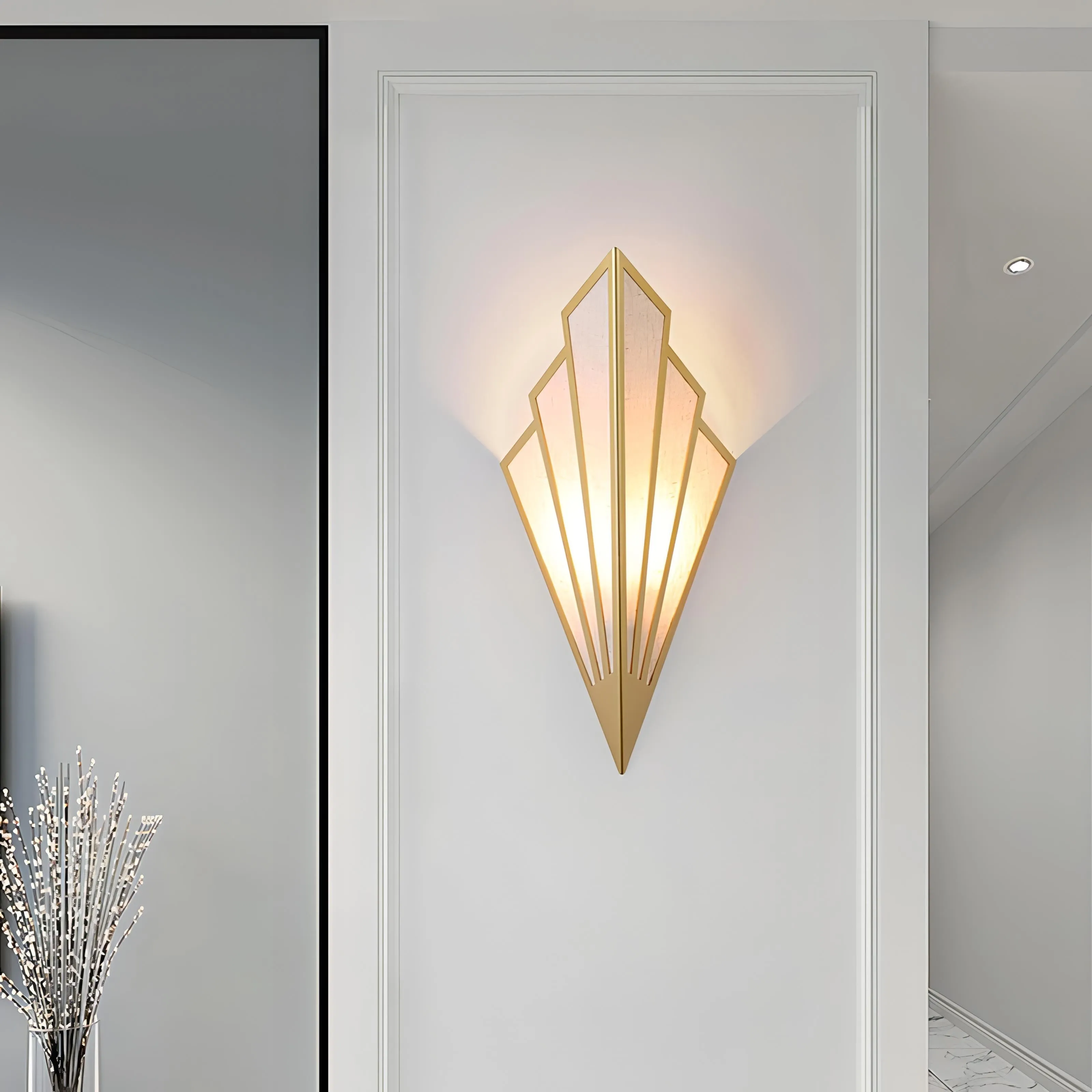 Dakari - Retro Modern Triangle Glass Wall Light