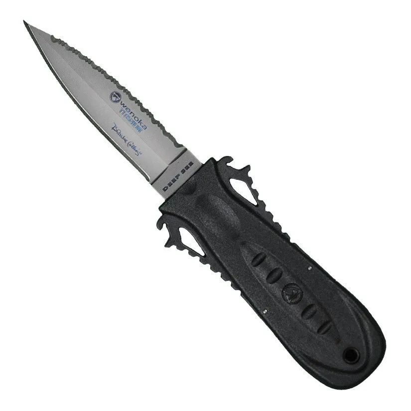 Deep See Squeeze Titanium Lock Dive Knife - Stiletto Tip