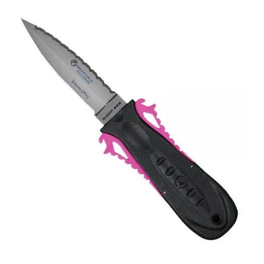 Deep See Squeeze Titanium Lock Dive Knife - Stiletto Tip