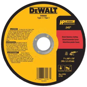 DeWalt 7" x 7/8" Type-1 Aluminum Oxide Grinding Wheel - 25 Qty