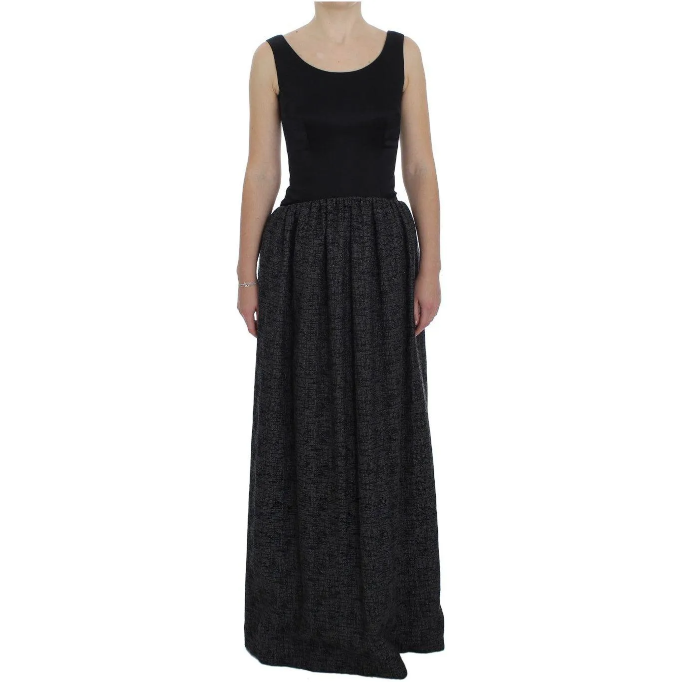 Dolce & Gabbana Elegant Black Full-Length Sheath Dress