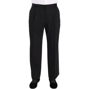 Dolce & Gabbana Elegant Black Wool Tuxedo Trousers