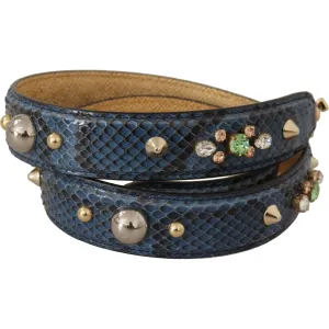 Dolce & Gabbana Elegant Leather Shoulder Bag Strap in Blue