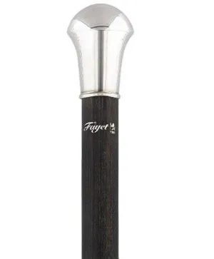 French Silver Knob Walking Stick: Stamina Wood Shaft