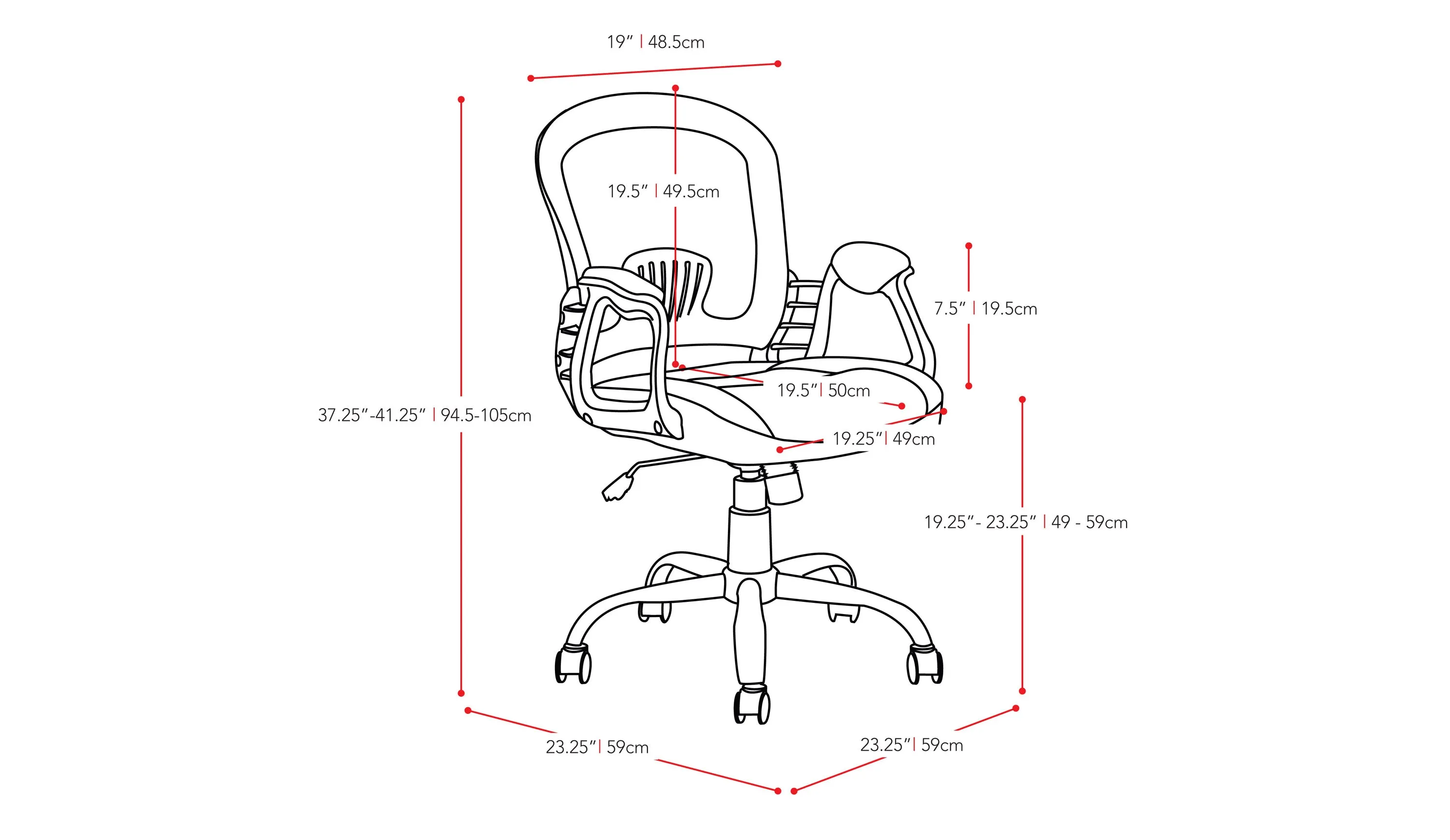 Grey Swivel Office Chair