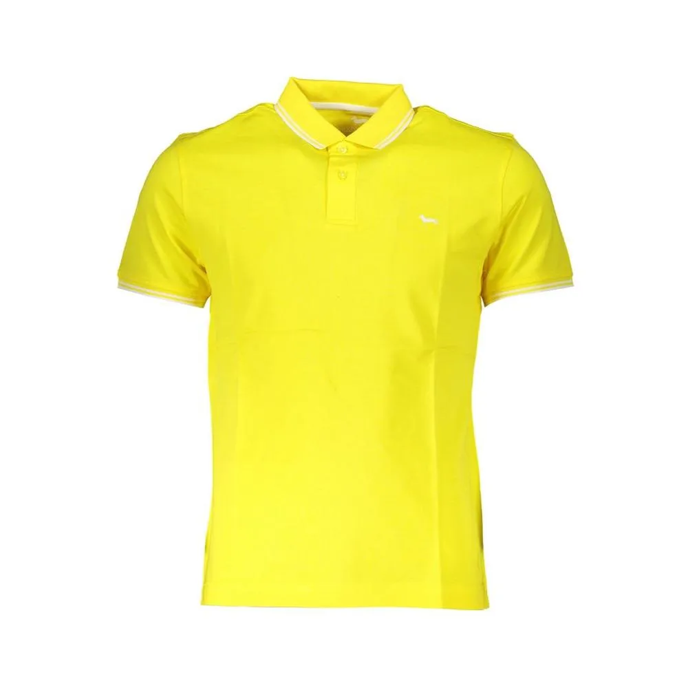 Harmont & Blaine Elegant Yellow Cotton Polo with Contrast Details