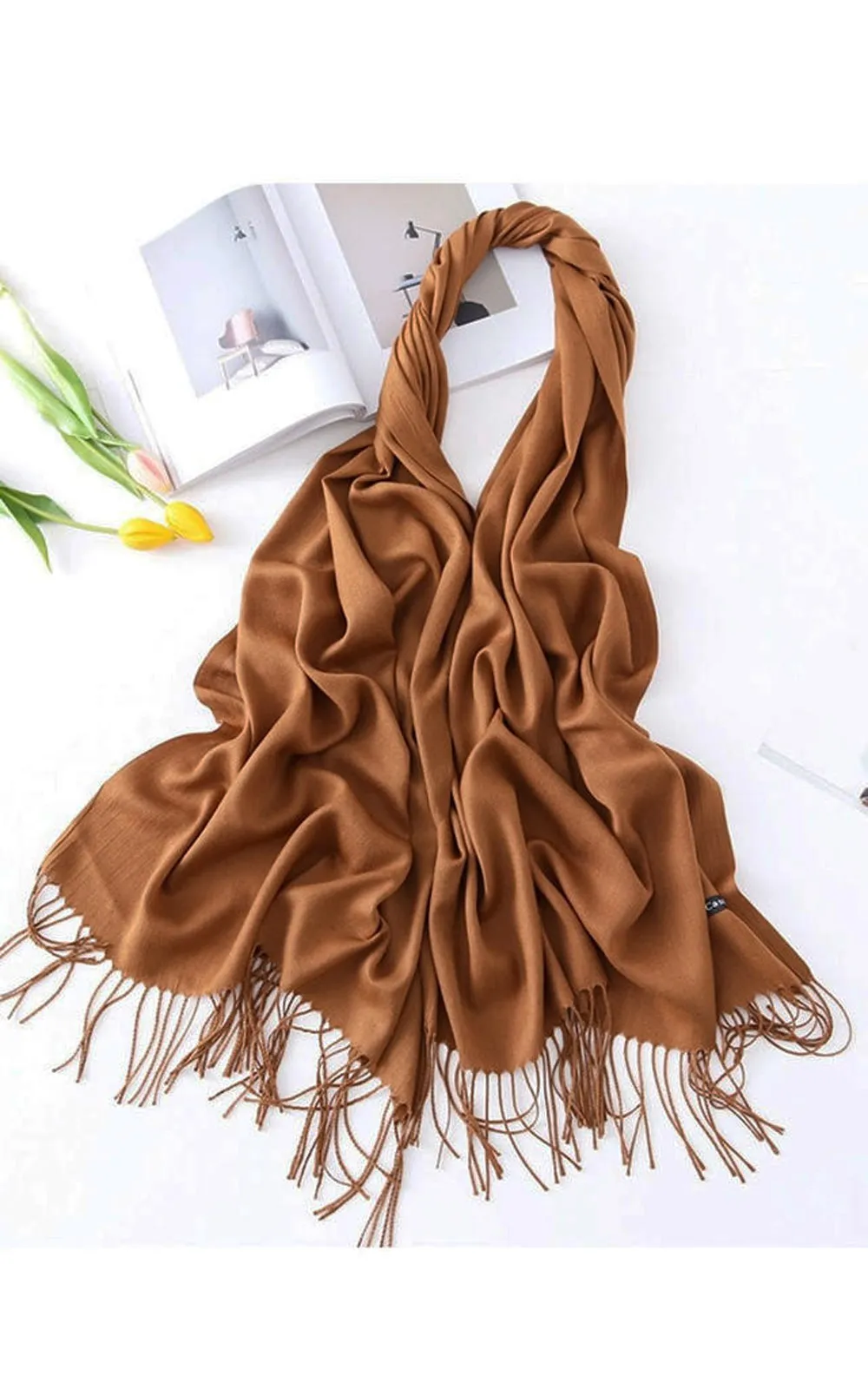 High Quality Plain Soft Wool Cashmere Scarf/Shawl