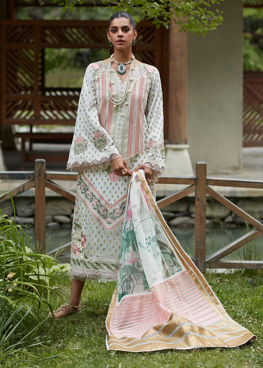 Ivory Lawn Suit - Saira Shakira X Crimson Luxury Lawn '23 - Shigar - D5A