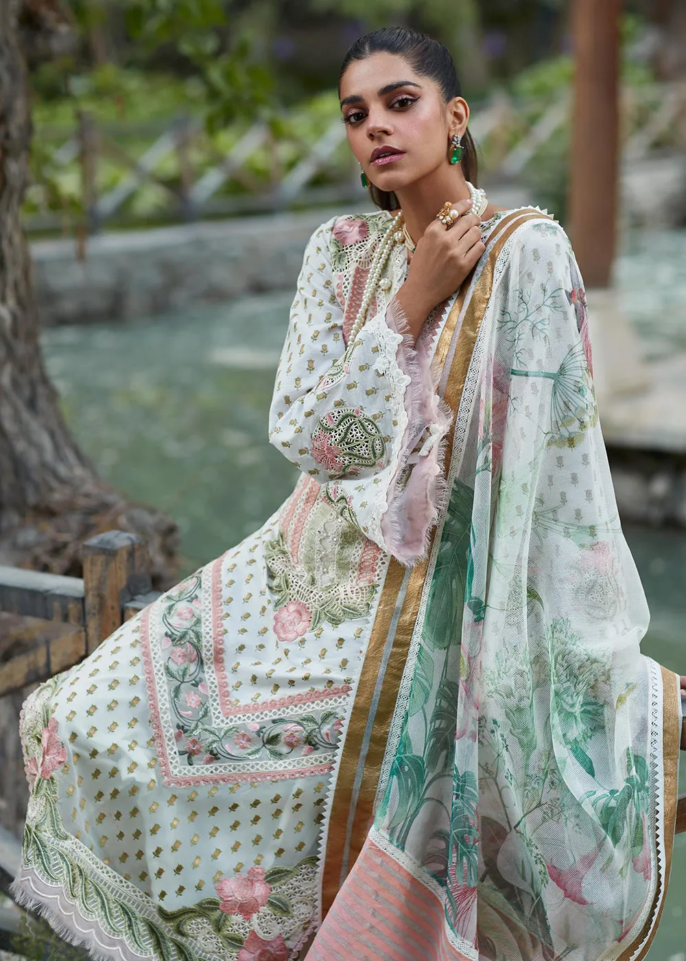 Ivory Lawn Suit - Saira Shakira X Crimson Luxury Lawn '23 - Shigar - D5A