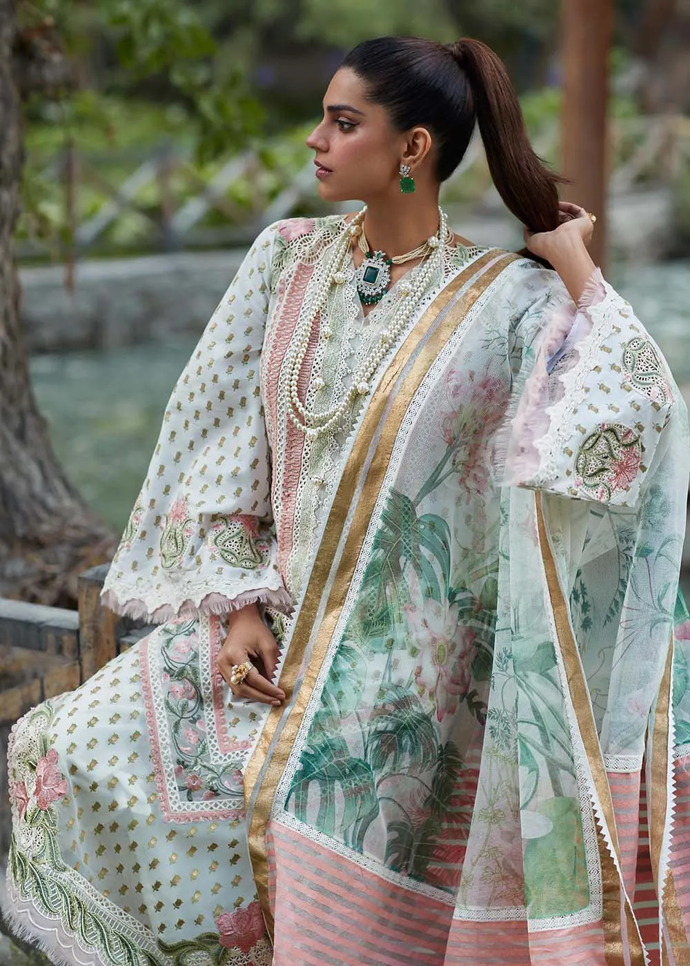 Ivory Lawn Suit - Saira Shakira X Crimson Luxury Lawn '23 - Shigar - D5A