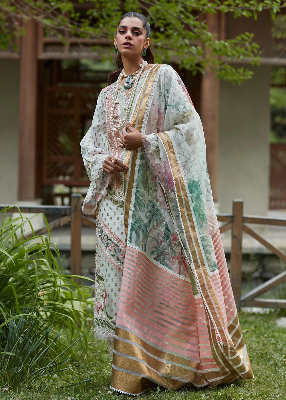 Ivory Lawn Suit - Saira Shakira X Crimson Luxury Lawn '23 - Shigar - D5A