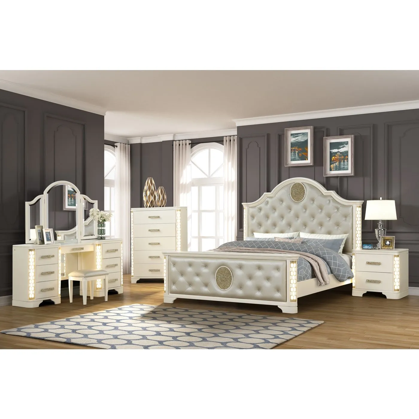 Jasmine Vanity Bedroom Set