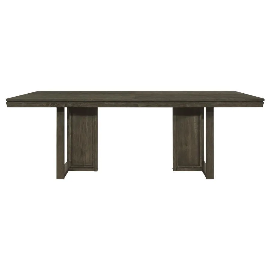 Kelly - Rectangular Wood Dining Table - Dark Gray